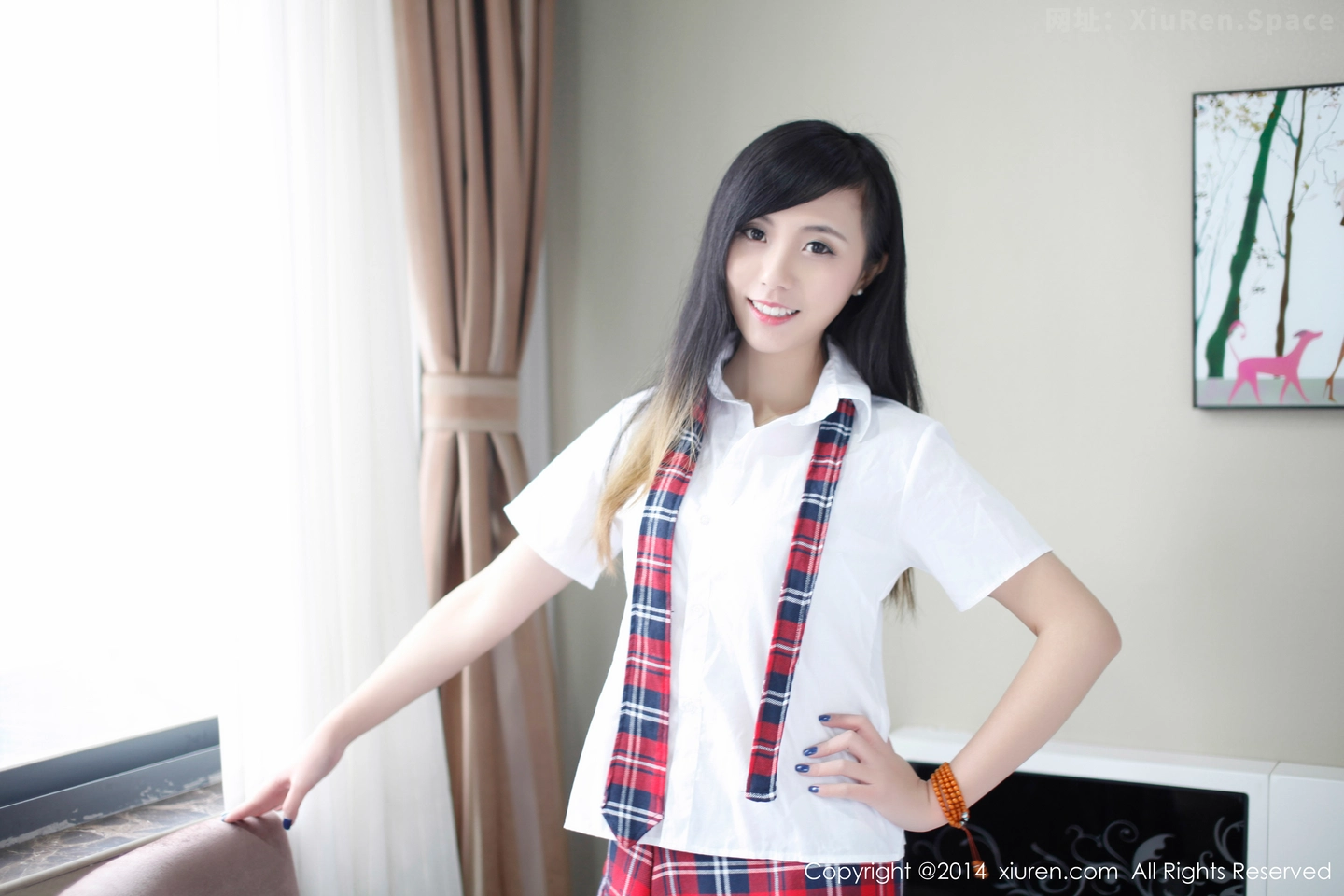 图片[3]-[XiuRen秀人网]VOL.254 甜美模特谢忱倬学生制服诱惑+圣诞主题系列海量写真133P-秀人网官方网站